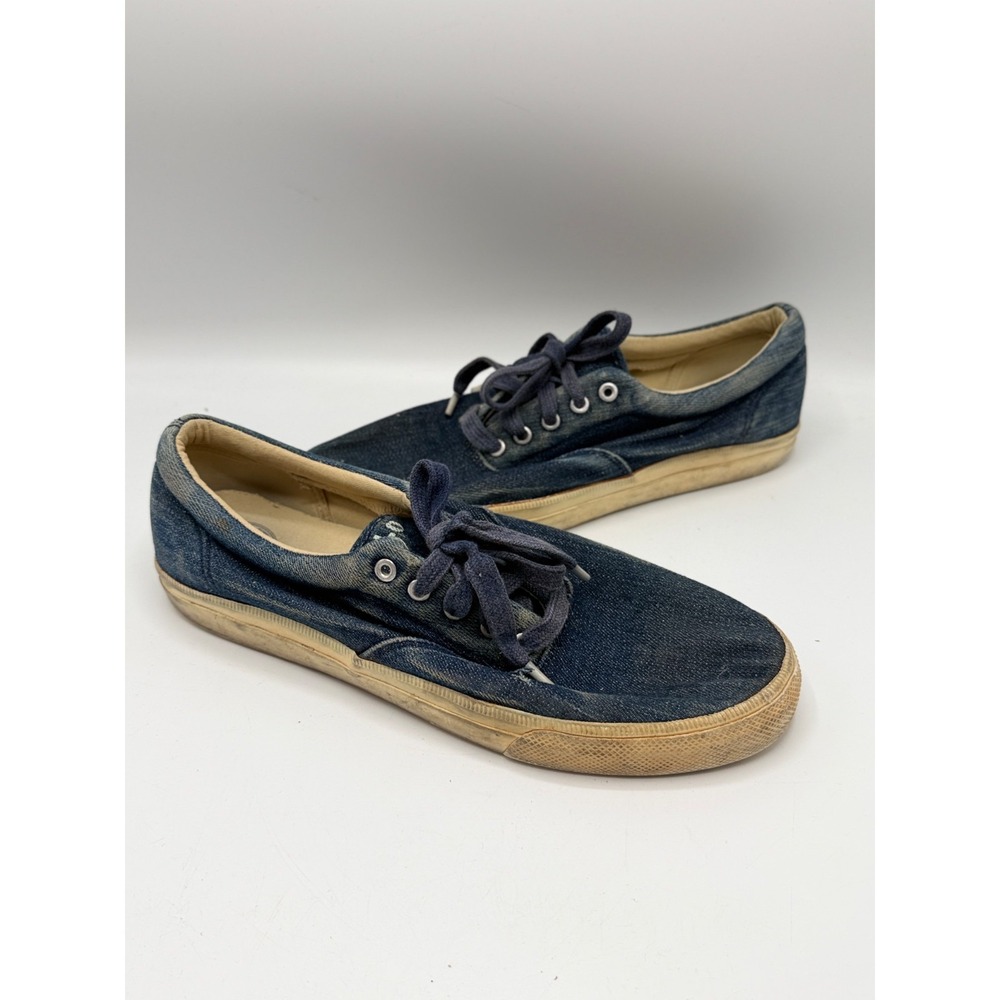 Polo Ralph Lauren Vaughn Denim Chambray Sneakers 815112233 Mens Size 12D No Box